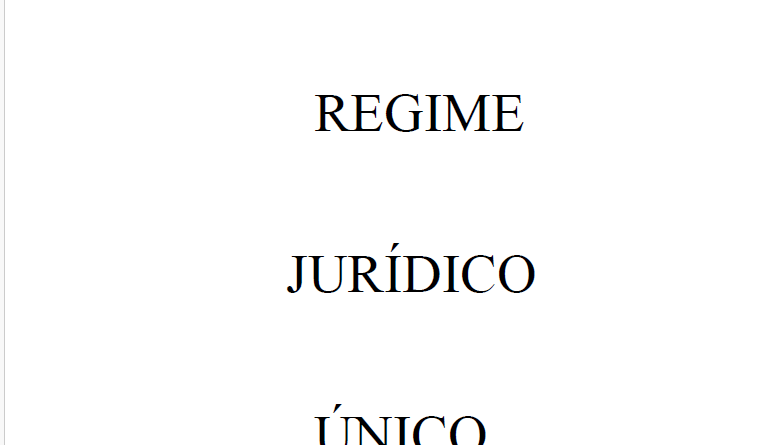 REGIME JURIDICO UNICO