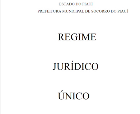 REGIME JURIDICO UNICO